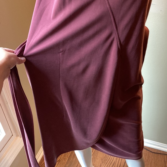 NWOT Halston Heritage Sz M Dusty Mauve Sleeveless Dress suede-like soft fabric - Picture 9 of 10